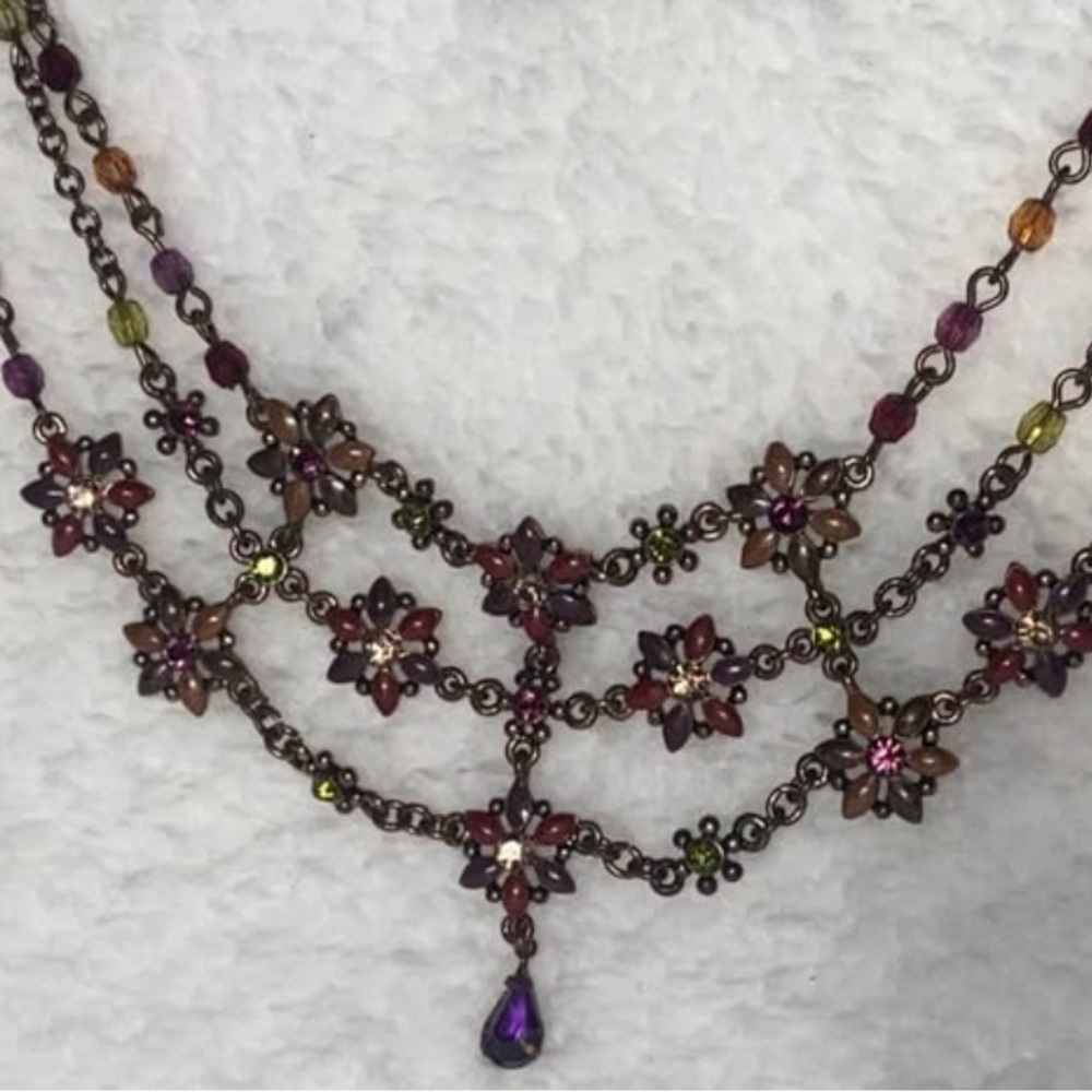 Vintage Avon Multi-Color Floral Necklace